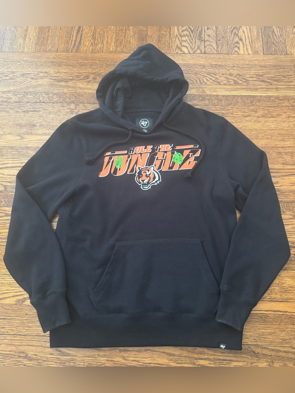 CINCINNATI BENGALS (47 brand) Black "Rule the Jungle" Pullover Hoodie